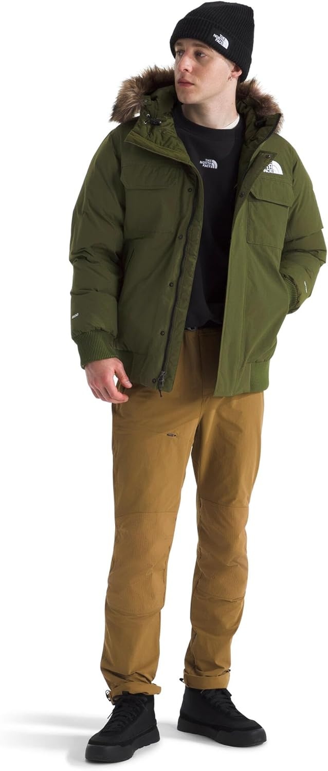 image:imageTHE NORTH FACE Mens McMurdo Bomber Jacket Waterproof Waterfowl Down Insulation Hooded JacketWoodland Green