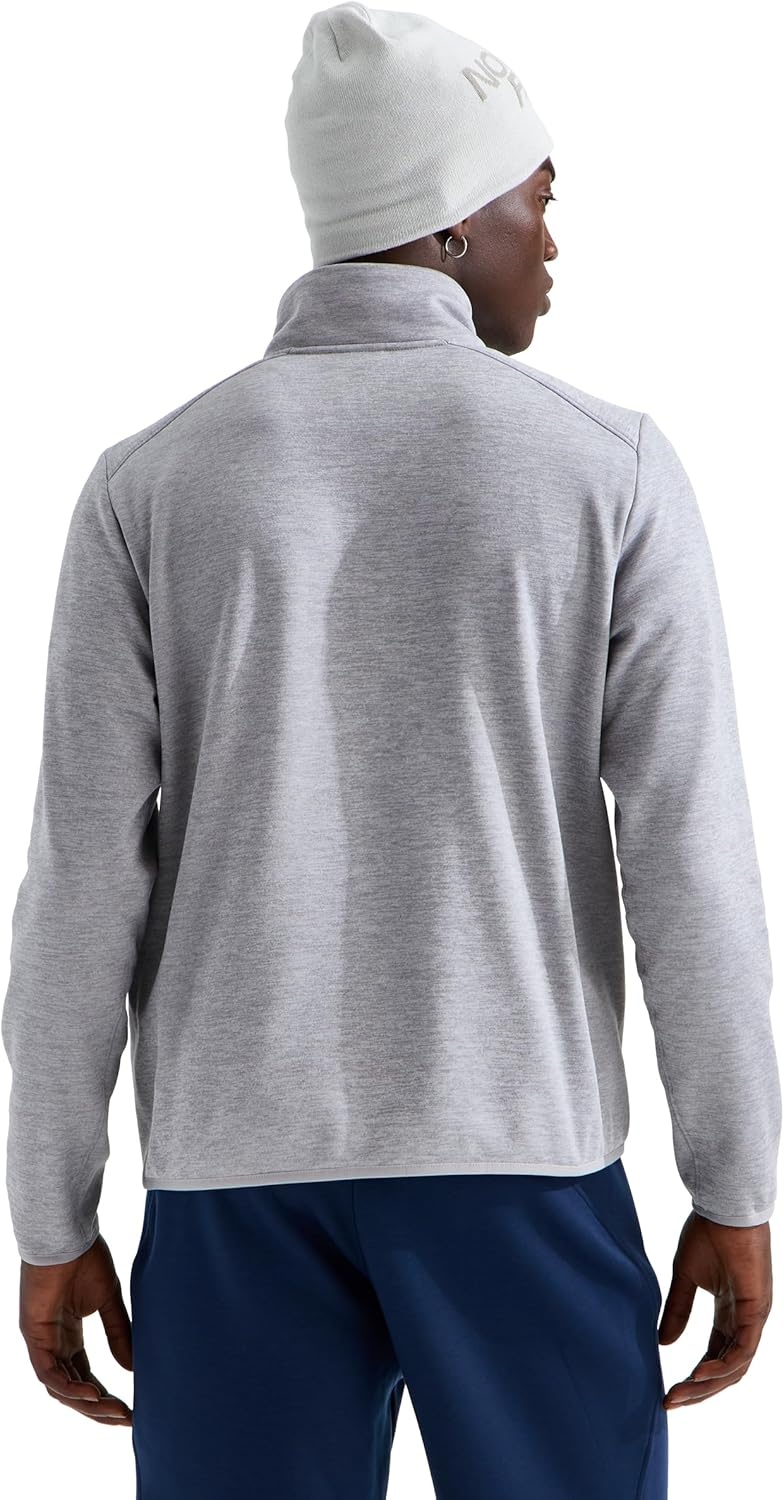 image:imageTHE NORTH FACE Mens TNF Performance Fleece 14 Zip Jacket Lightweight Pullover With Secure Zip Chest PocketTnf Pale Grey Heather