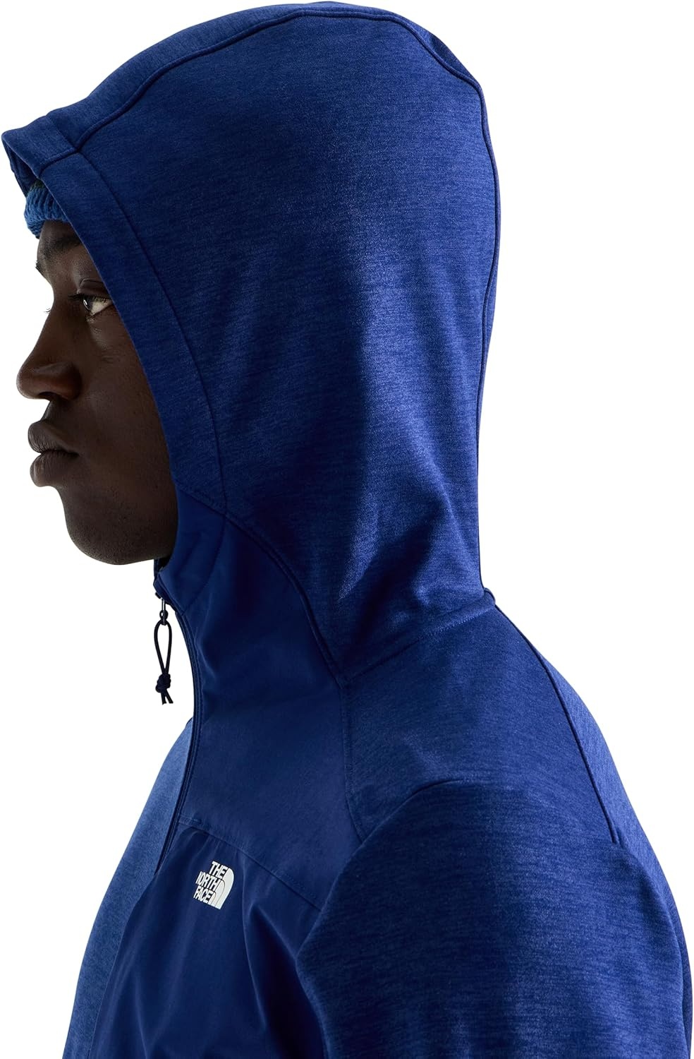 image:imageTHE NORTH FACE Mens TNF Performance Fleece Full Zip Hoodie Lightweight Hooded Top Elastic Binding amp Zip PocketsBold Blue Dark Heather