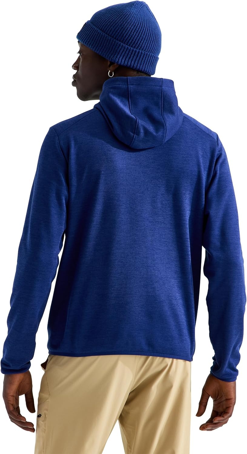 image:imageTHE NORTH FACE Mens TNF Performance Fleece Full Zip Hoodie Lightweight Hooded Top Elastic Binding amp Zip PocketsBold Blue Dark Heather