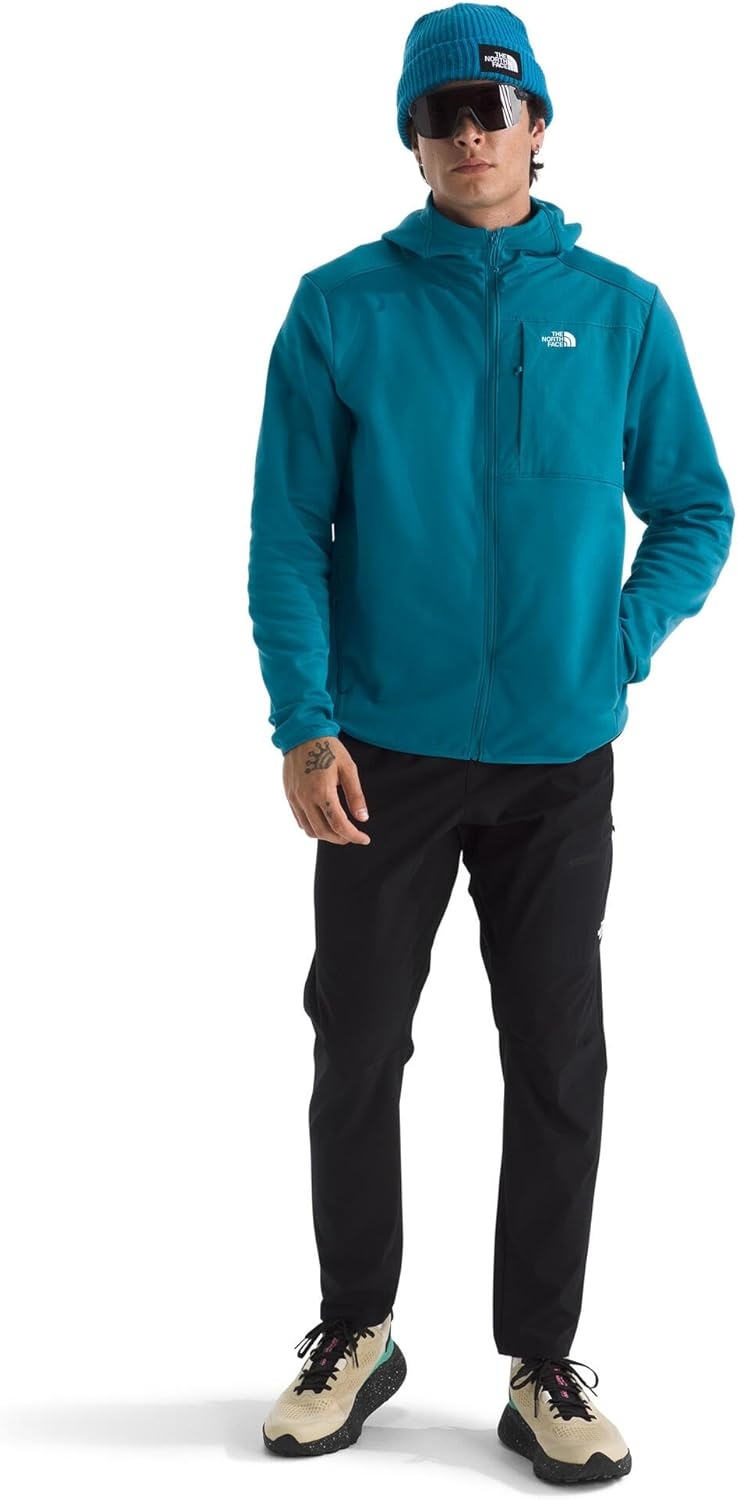 image:imageTHE NORTH FACE Mens TNF Performance Fleece Full Zip Hoodie Lightweight Hooded Top Elastic Binding amp Zip PocketsDusk Blue