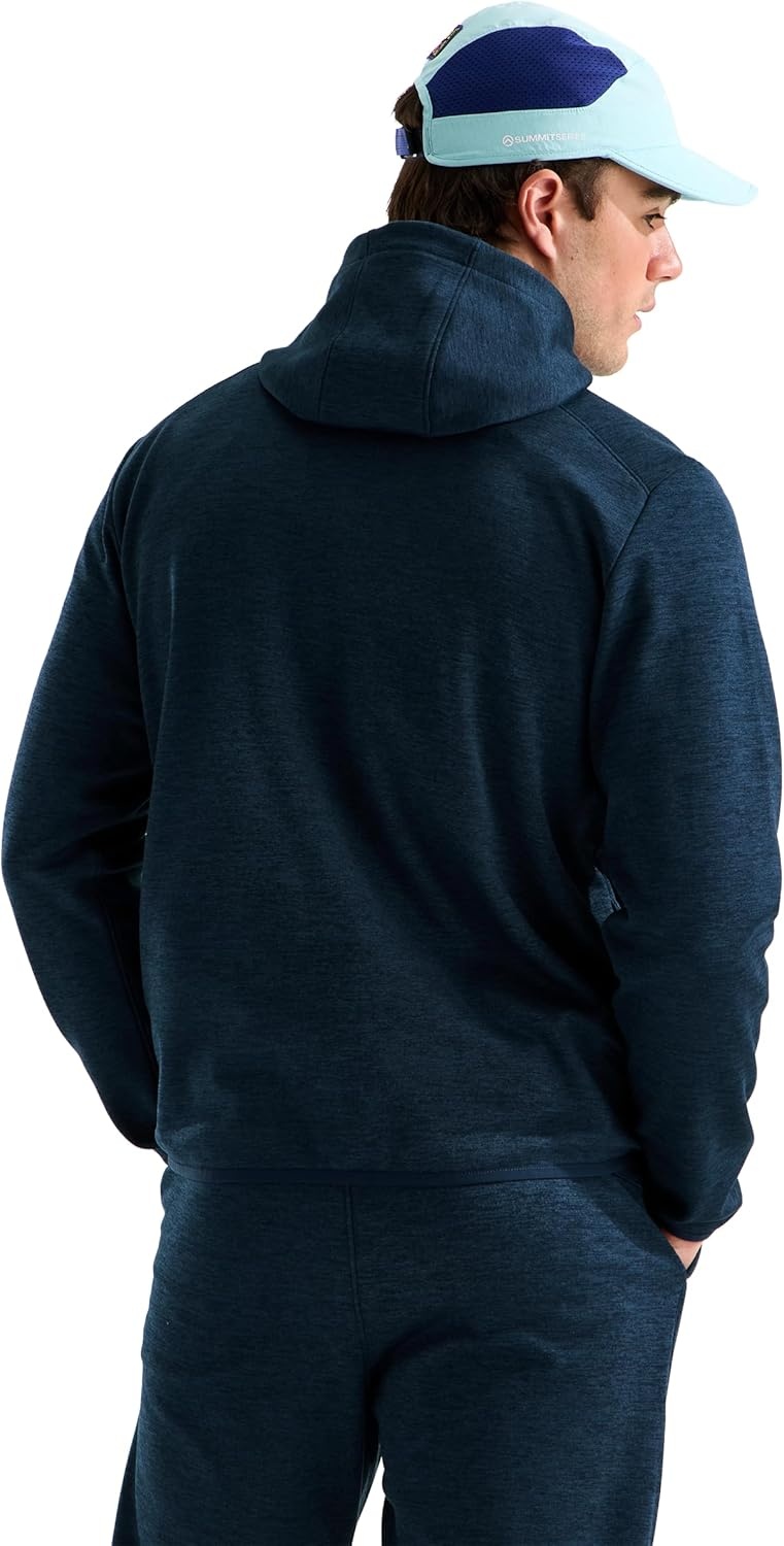 image:imageTHE NORTH FACE Mens TNF Performance Fleece Full Zip Hoodie Lightweight Hooded Top Elastic Binding amp Zip PocketsSummit Navy Dark Heather