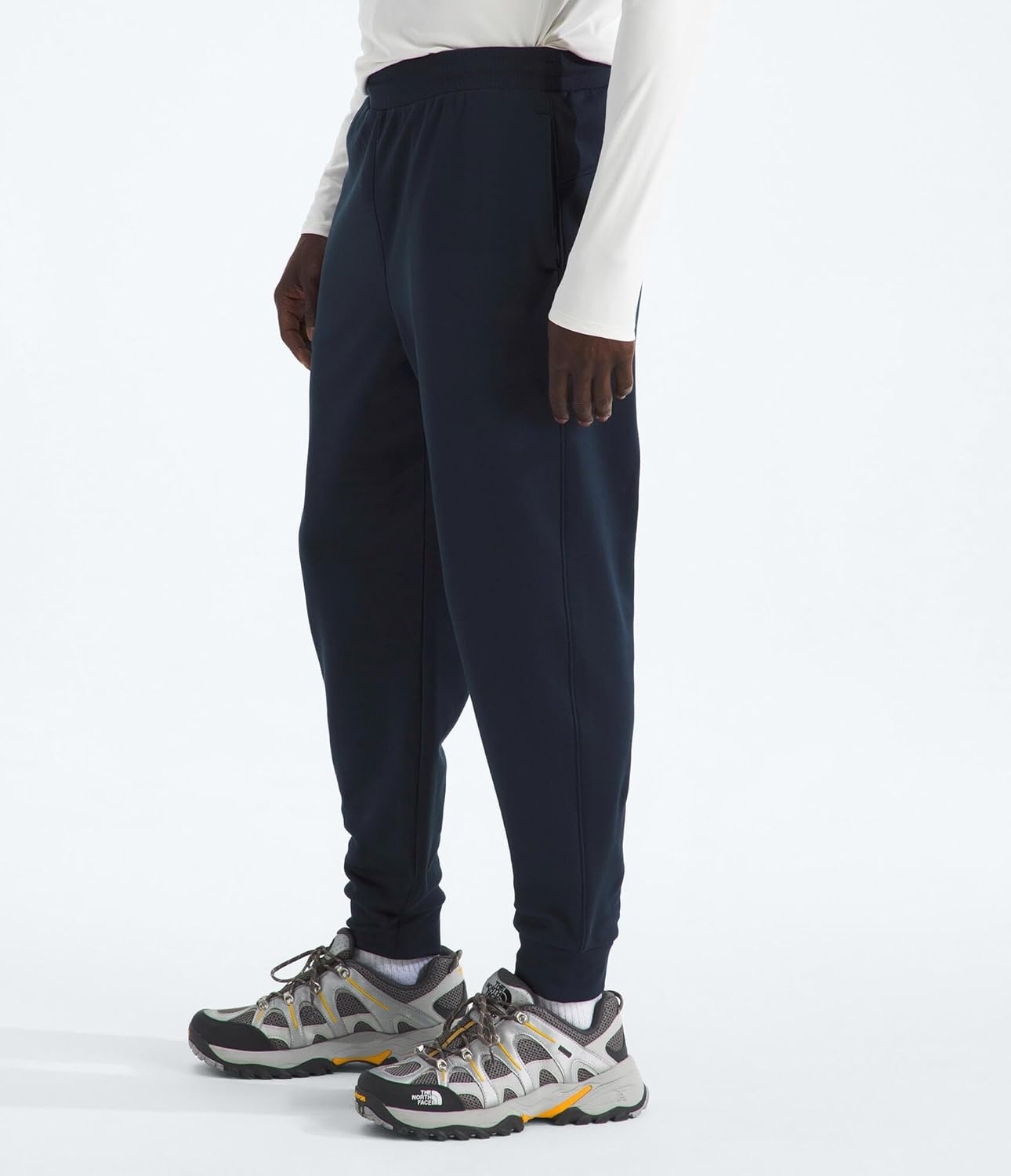image:imageTHE NORTH FACE Mens TNF Performance Fleece SW Pant Internal Drawcord Ribbed Waistband amp Convenient Hand PocketsSummit Navy