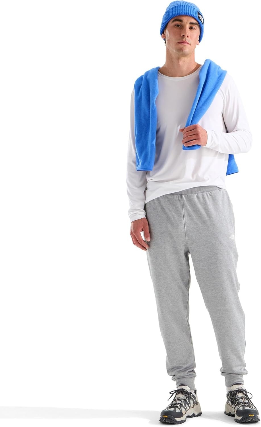 image:imageTHE NORTH FACE Mens TNF Performance Fleece SW Pant Internal Drawcord Ribbed Waistband amp Convenient Hand PocketsTnf Pale Grey Heather