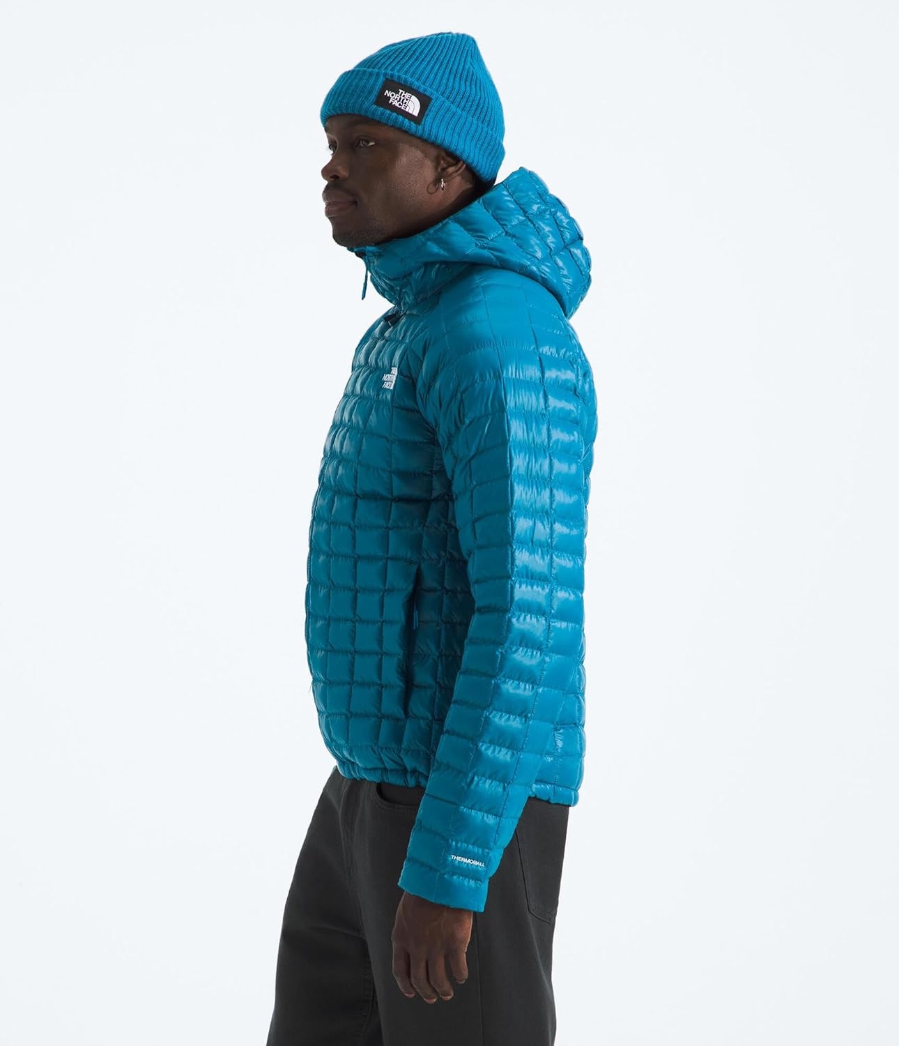 image:imageTHE NORTH FACE Mens Thermoball Hooded Jacket Lightweight Wind amp Water Resistant Fabric Synthetic InsulationBurnt Umber