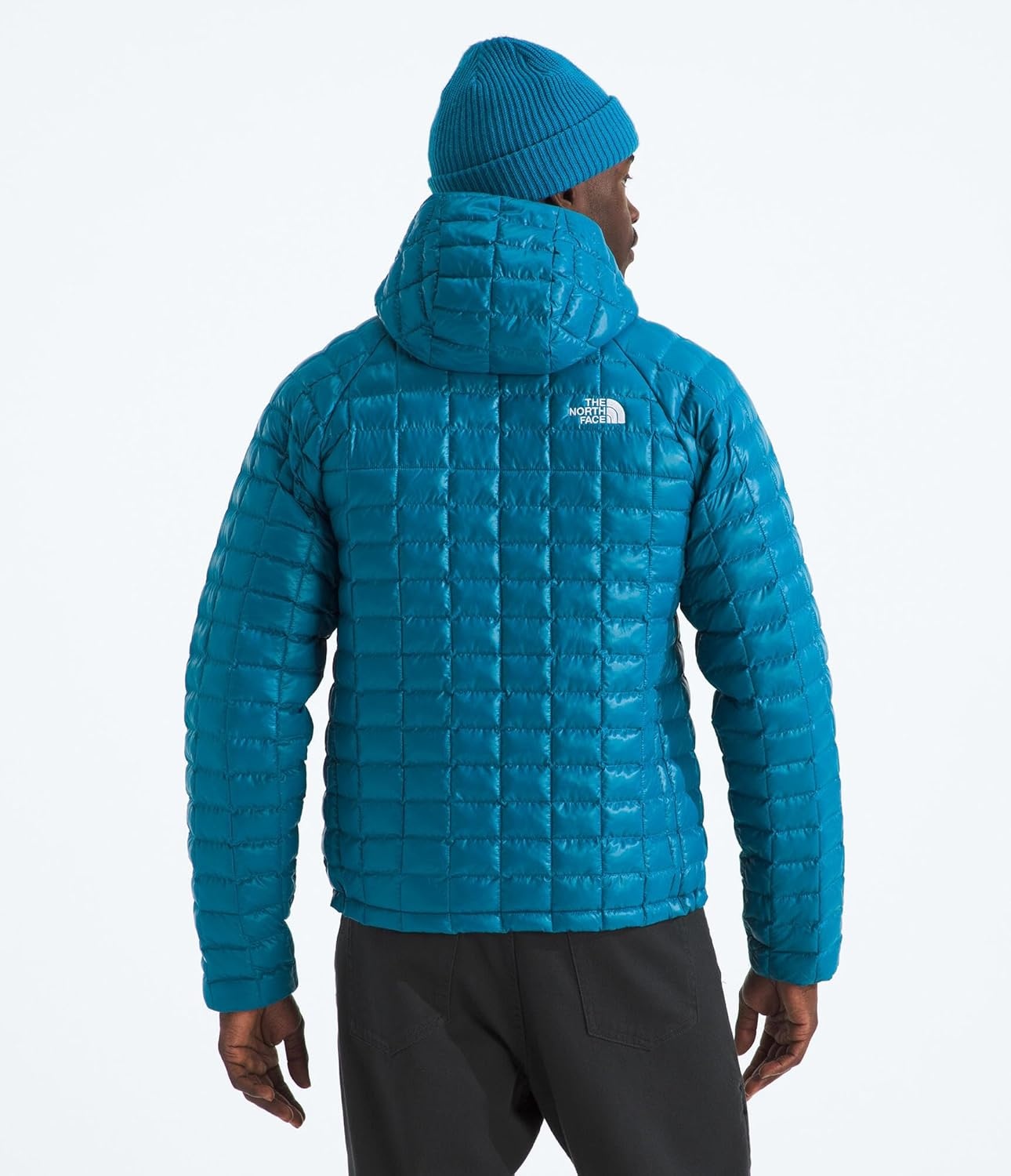 image:imageTHE NORTH FACE Mens Thermoball Hooded Jacket Lightweight Wind amp Water Resistant Fabric Synthetic InsulationBurnt Umber
