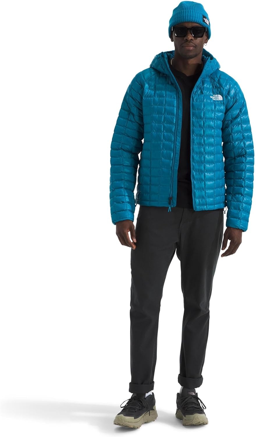 image:imageTHE NORTH FACE Mens Thermoball Hooded Jacket Lightweight Wind amp Water Resistant Fabric Synthetic InsulationBurnt Umber