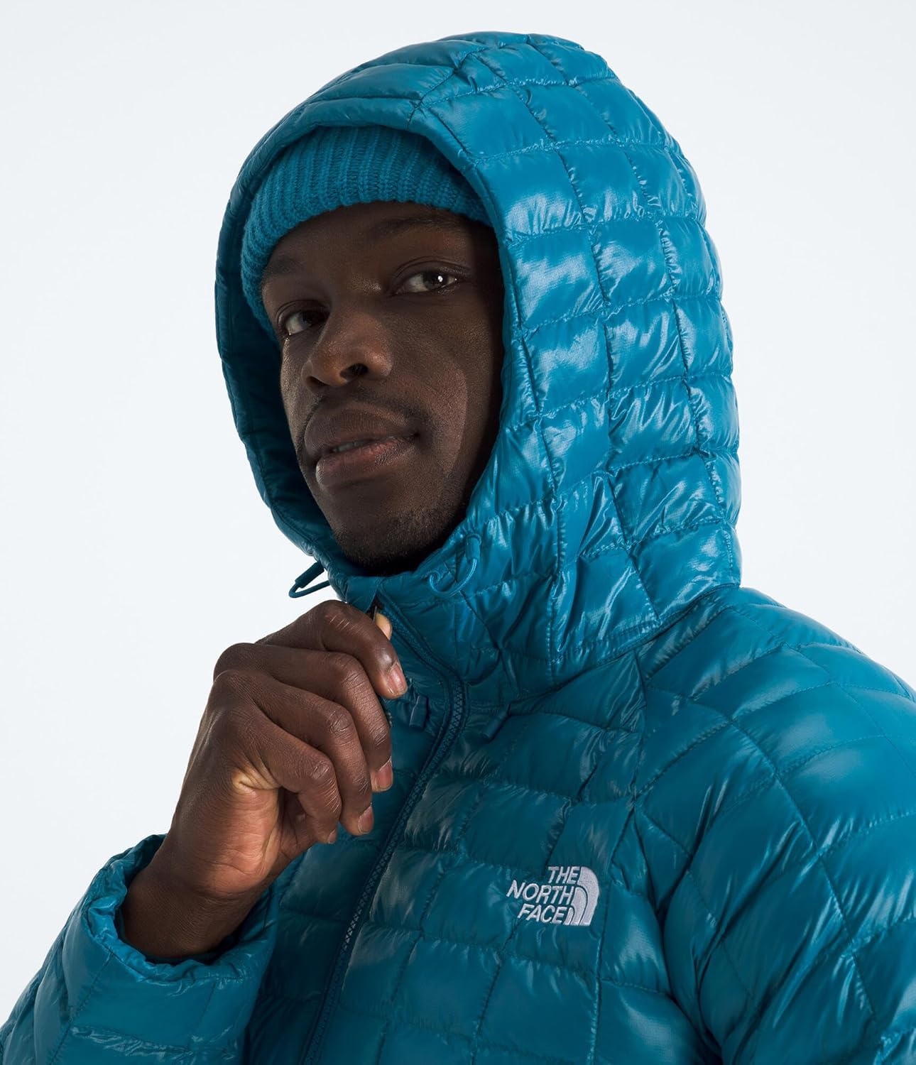 image:imageTHE NORTH FACE Mens Thermoball Hooded Jacket Lightweight Wind amp Water Resistant Fabric Synthetic InsulationBurnt Umber