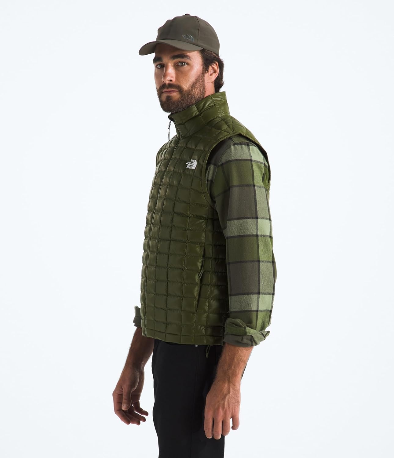 image:imageTHE NORTH FACE Mens Thermoball Vest Lightweight Zip Up Vest With Synthetic Insulation Wind Resistant amp Water RepellentWoodland Green