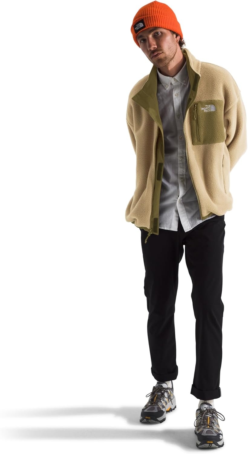 image:imageTHE NORTH FACE Mens Yumiori Reversible Jacket Water amp Wind Resistant Internal Cinch Cord Elastic Cuffs amp Zip PocketsCedarKhaki Stone