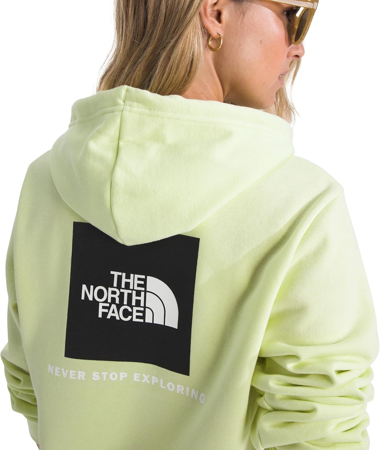 image:imageTHE NORTH FACE Womens Evolution Box NSE Hoodie 2 Piece Hood With Drawcord Kangaroo Hand PocketLemon Mist