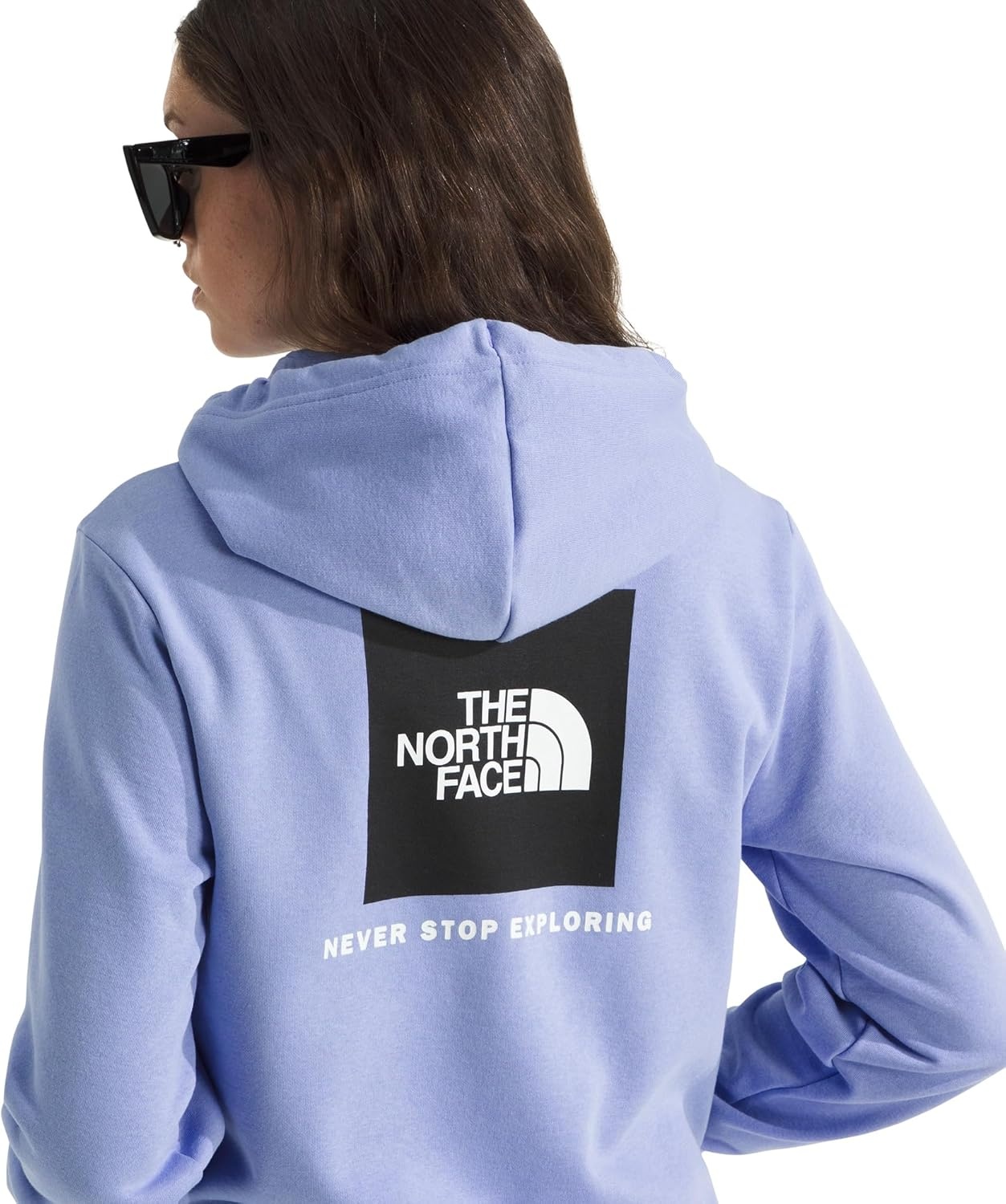image:imageTHE NORTH FACE Womens Evolution Box NSE Hoodie 2 Piece Hood With Drawcord Kangaroo Hand PocketPeriwinkle Glow