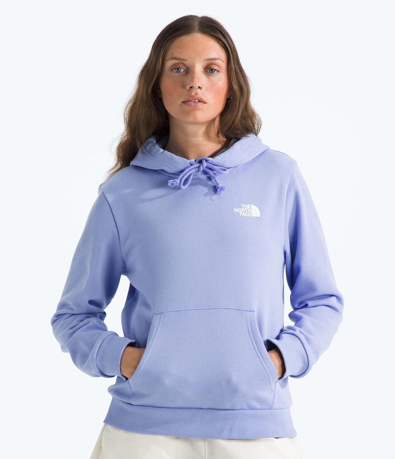 image:imageTHE NORTH FACE Womens Evolution Box NSE Hoodie 2 Piece Hood With Drawcord Kangaroo Hand PocketPeriwinkle Glow