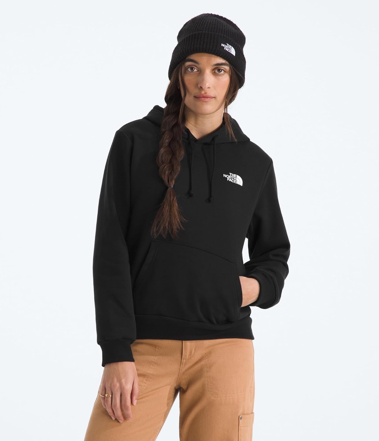 image:imageTHE NORTH FACE Womens Evolution Box NSE Hoodie 2 Piece Hood With Drawcord Kangaroo Hand PocketTnf Black