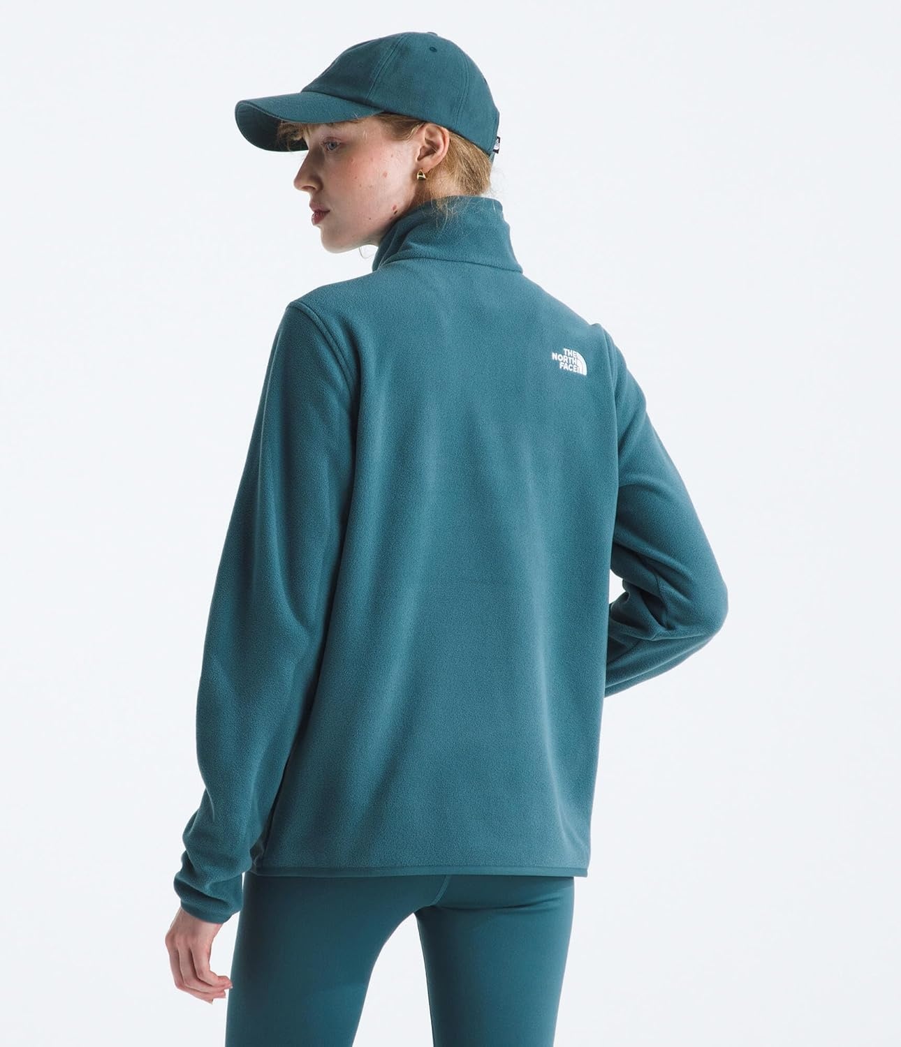 image:imageTHE NORTH FACE Womens Glacier Fleece Quarter Zip Jacket Pullover With Zip Pockets amp Stretch on Collar Cuffs amp HemSpace