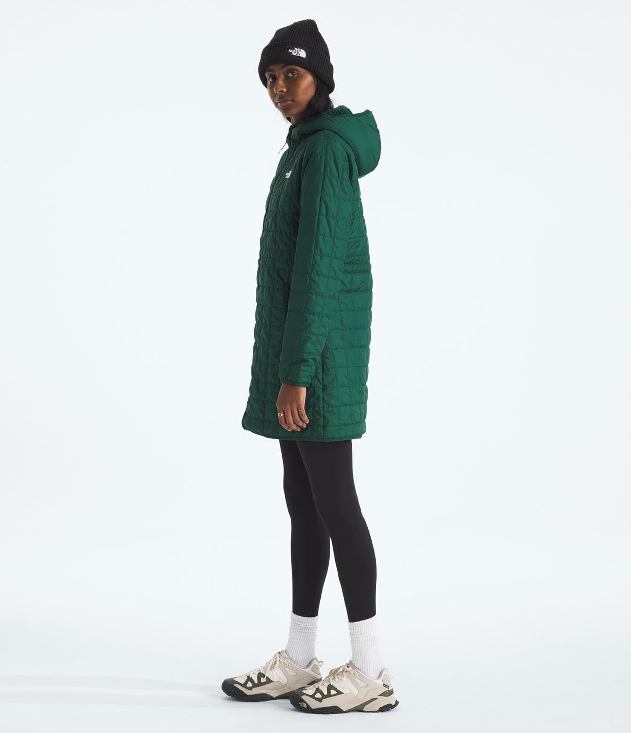 image:imageTHE NORTH FACE Womens Junction Insulated Parka Water Repellent Winter Jacket Packed With Insulation amp Secure Zip PocketsHunter Green