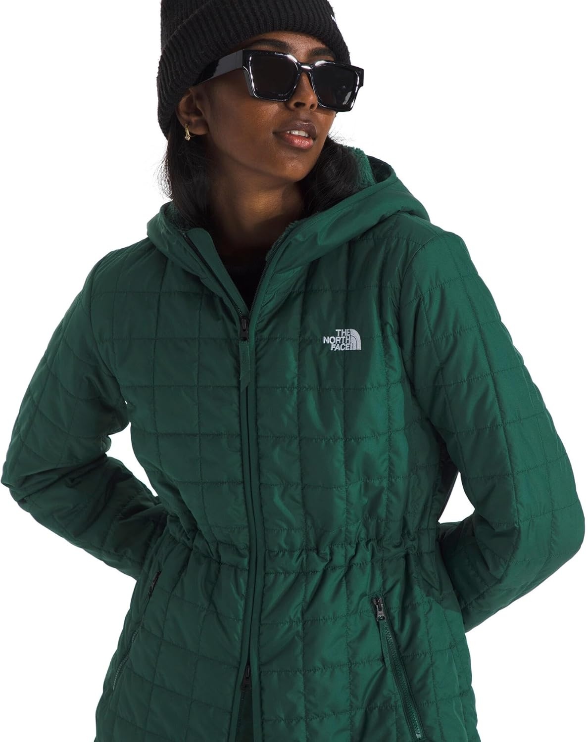 image:imageTHE NORTH FACE Womens Junction Insulated Parka Water Repellent Winter Jacket Packed With Insulation amp Secure Zip PocketsHunter Green