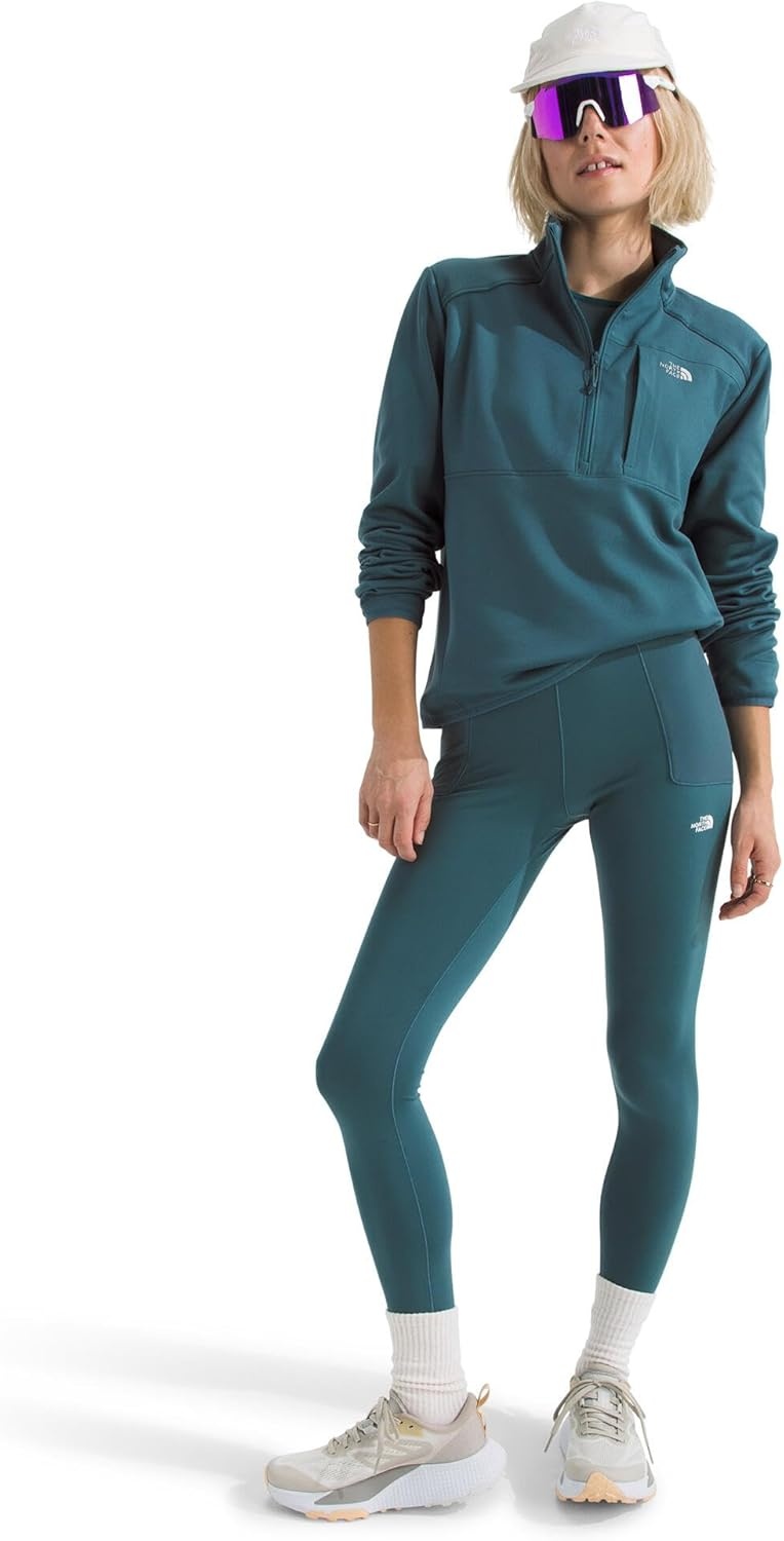 image:imageTHE NORTH FACE Womens TNF Performance Fleece 14 Zip Jacket Lightweight Pullover With Secure Zip Chest PocketSpace