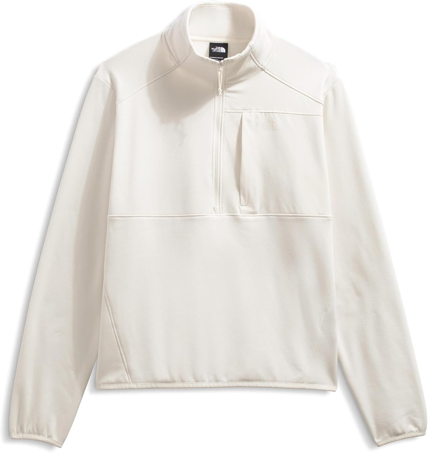 image:imageTHE NORTH FACE Womens TNF Performance Fleece 14 Zip Jacket Lightweight Pullover With Secure Zip Chest PocketWhite Dune