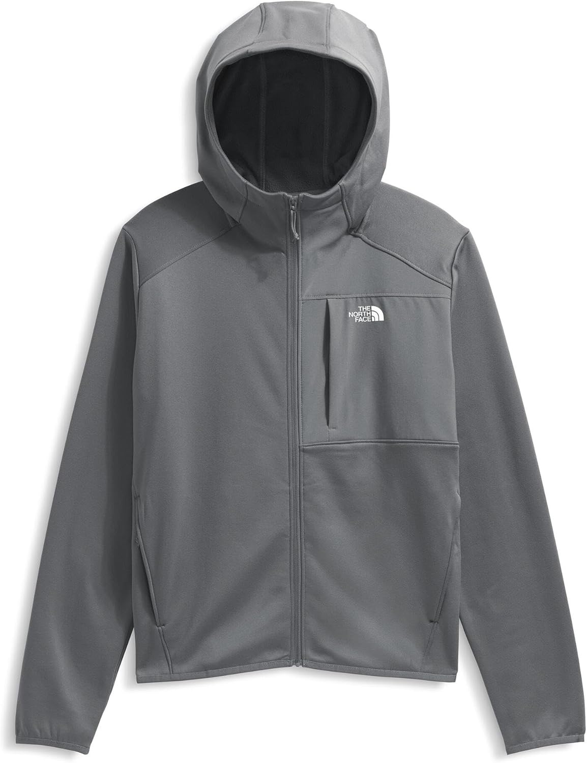 image:imageTHE NORTH FACE Womens TNF Performance Fleece Full Zip Hoodie Lightweight Hooded Top Elastic Binding amp Zip PocketsSmoked Pearl