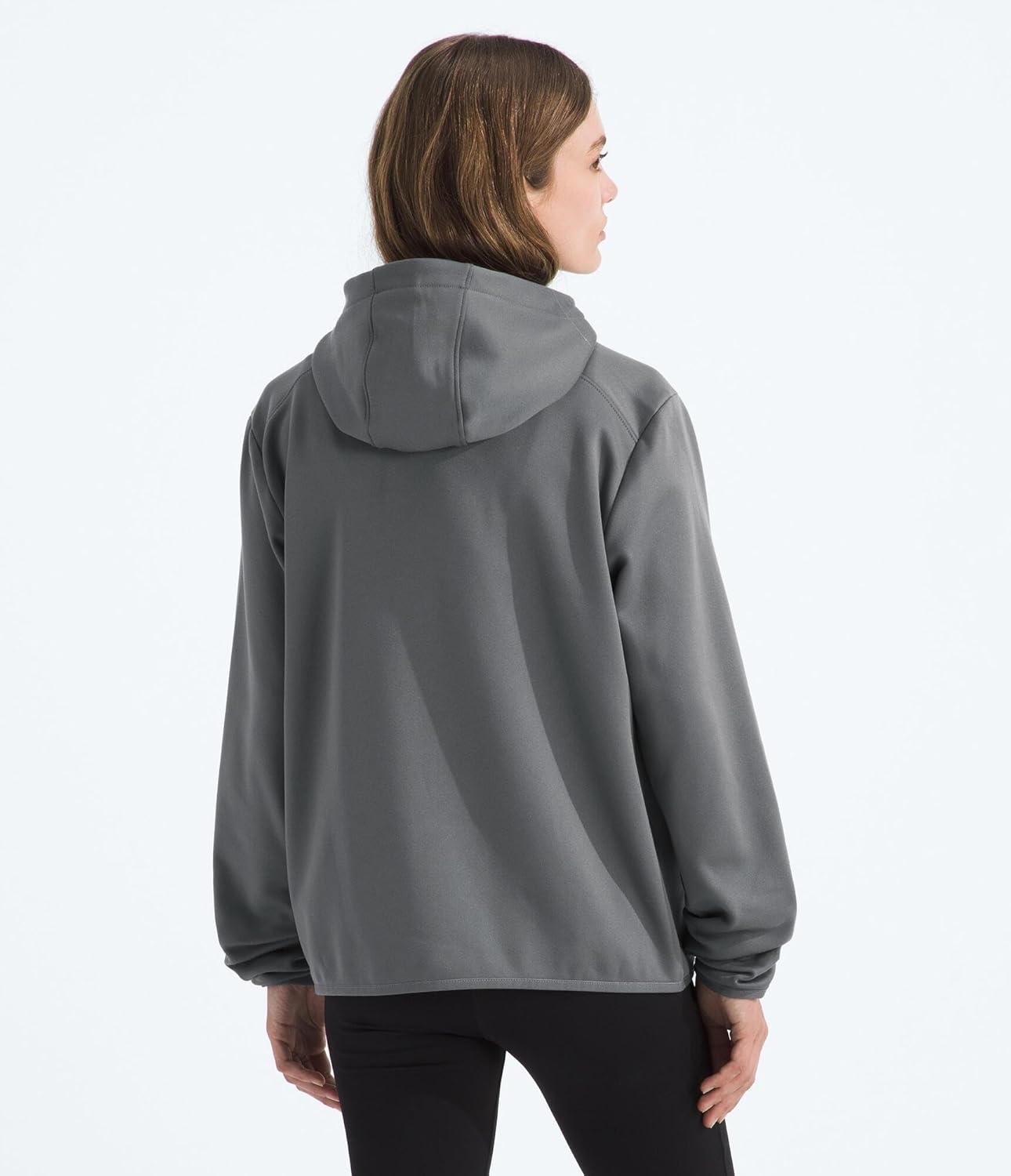 image:imageTHE NORTH FACE Womens TNF Performance Fleece Full Zip Hoodie Lightweight Hooded Top Elastic Binding amp Zip PocketsSmoked Pearl