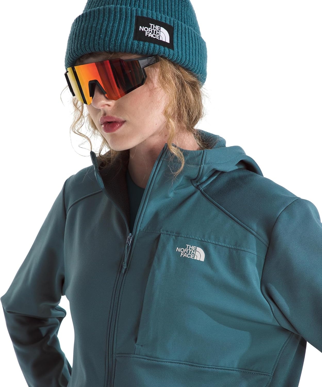 image:imageTHE NORTH FACE Womens TNF Performance Fleece Full Zip Hoodie Lightweight Hooded Top Elastic Binding amp Zip PocketsSpace