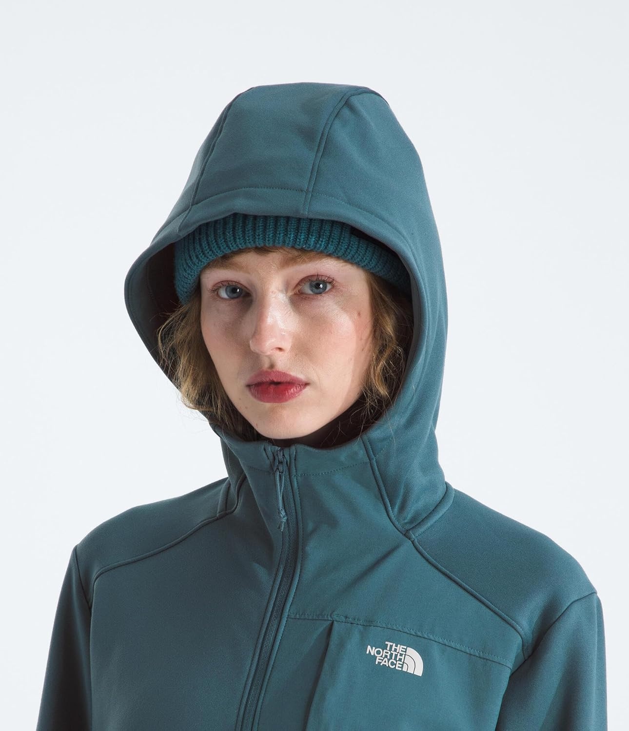 image:imageTHE NORTH FACE Womens TNF Performance Fleece Full Zip Hoodie Lightweight Hooded Top Elastic Binding amp Zip PocketsSpace