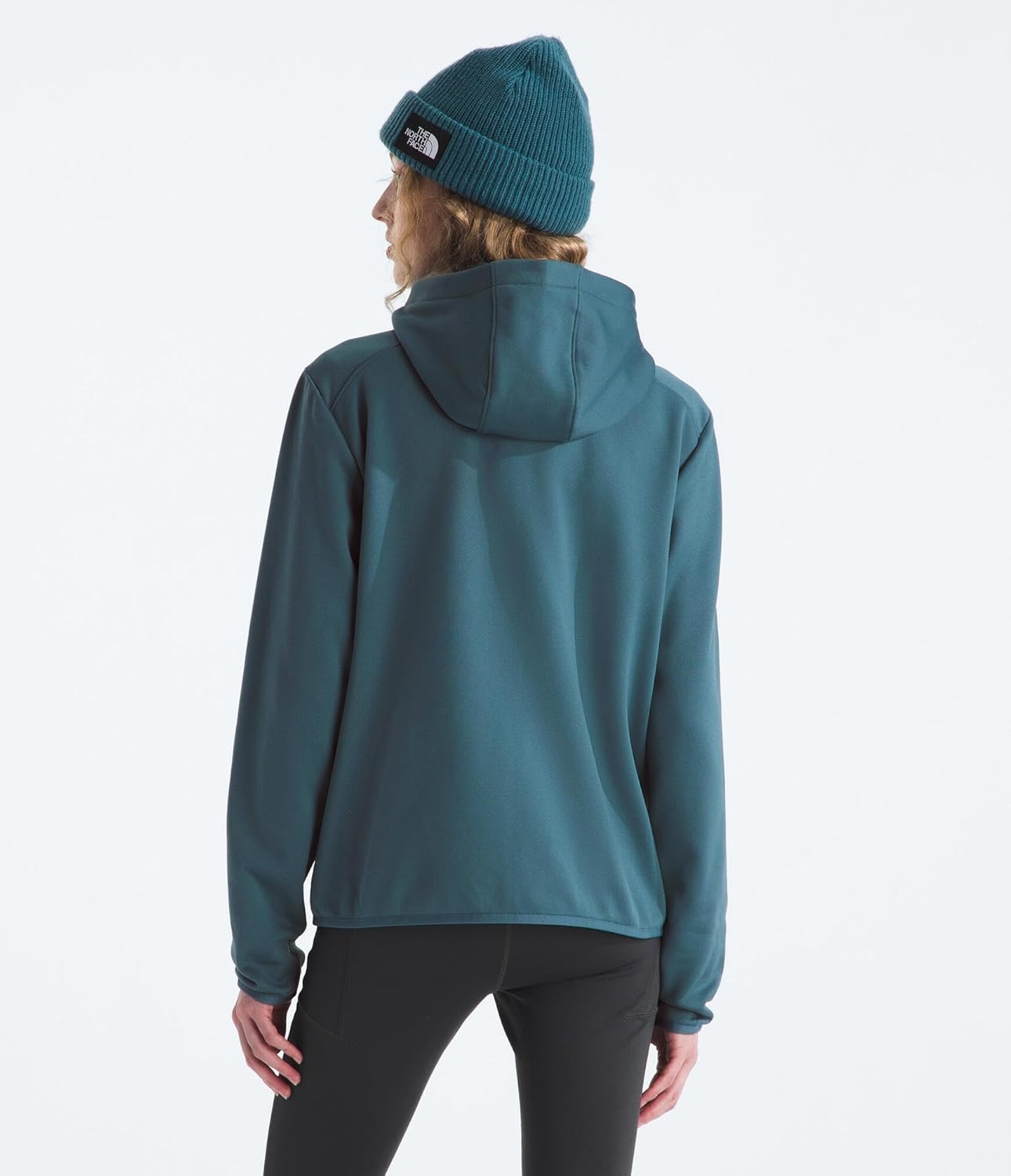 image:imageTHE NORTH FACE Womens TNF Performance Fleece Full Zip Hoodie Lightweight Hooded Top Elastic Binding amp Zip PocketsSpace