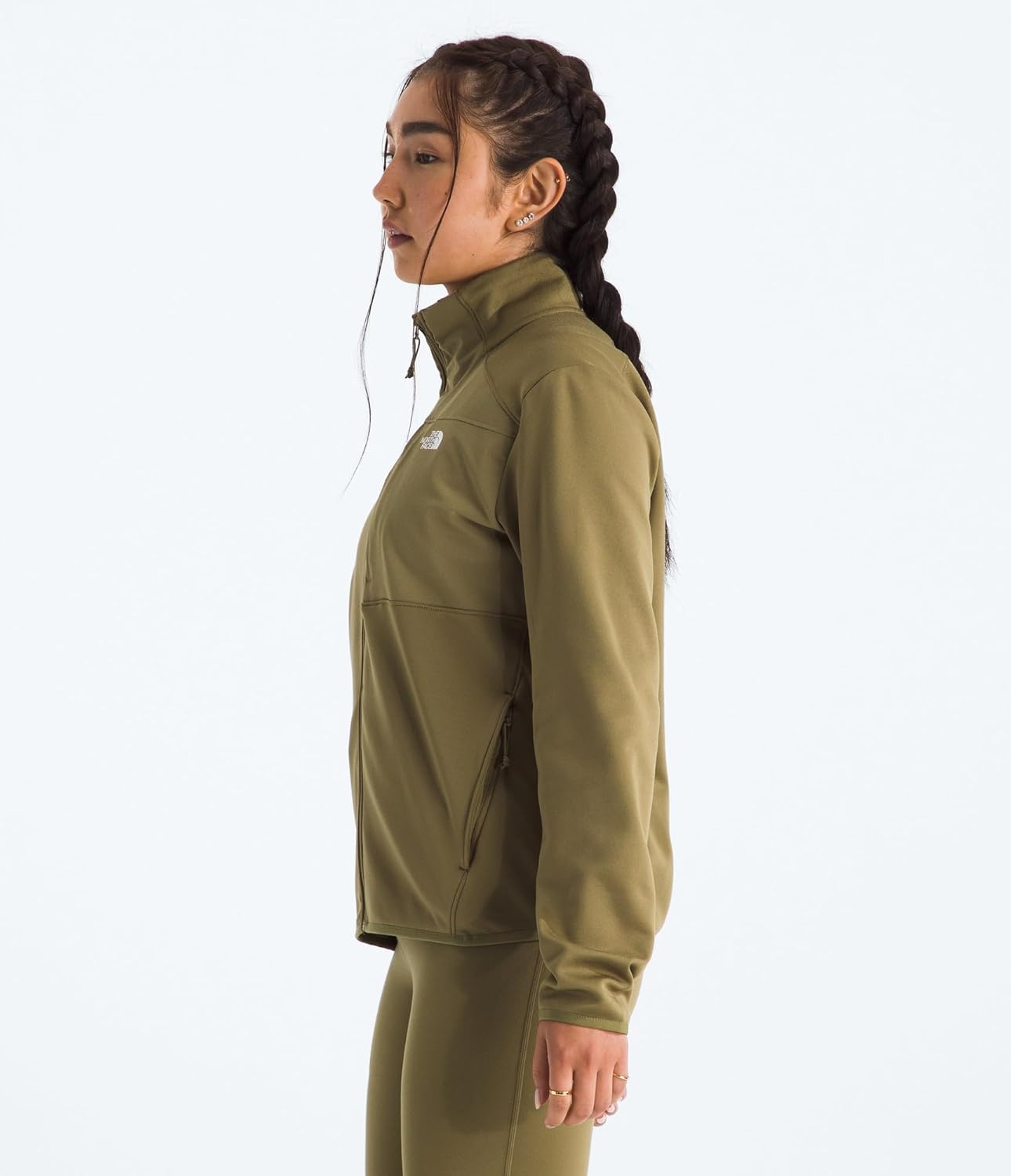 image:imageTHE NORTH FACE Womens TNF Performance Fleece Full Zip Jacket Lightweight Pullover With Zip Pockets