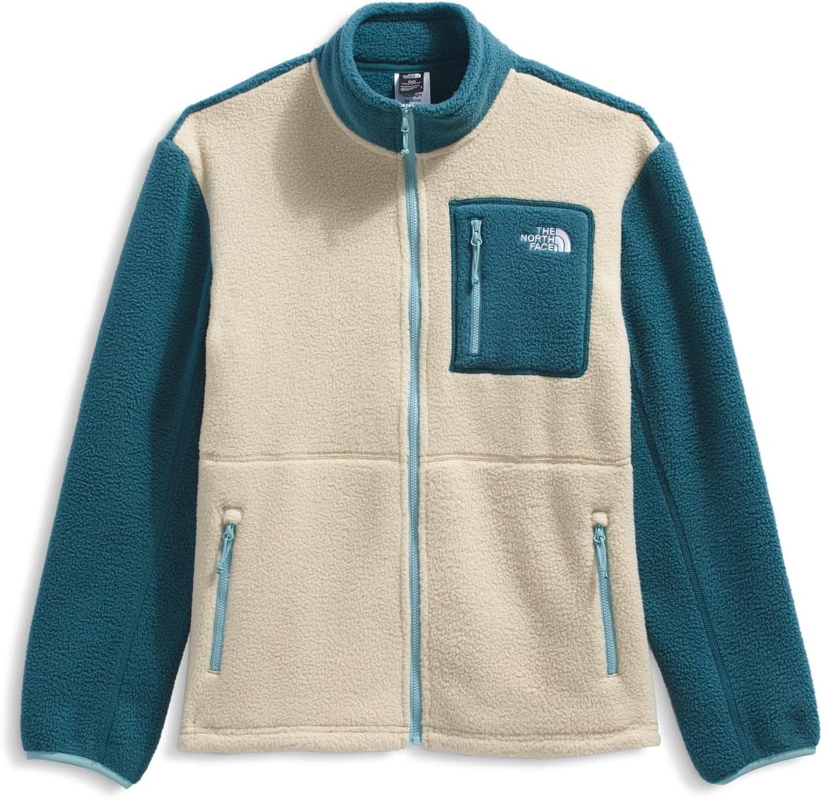 image:imageTHE NORTH FACE Womens Yumiori Full Zip Jacket Lightweight Fleece Coat With Embroidered Logo Zip PocketsGravelSpaceBlue Eclipse