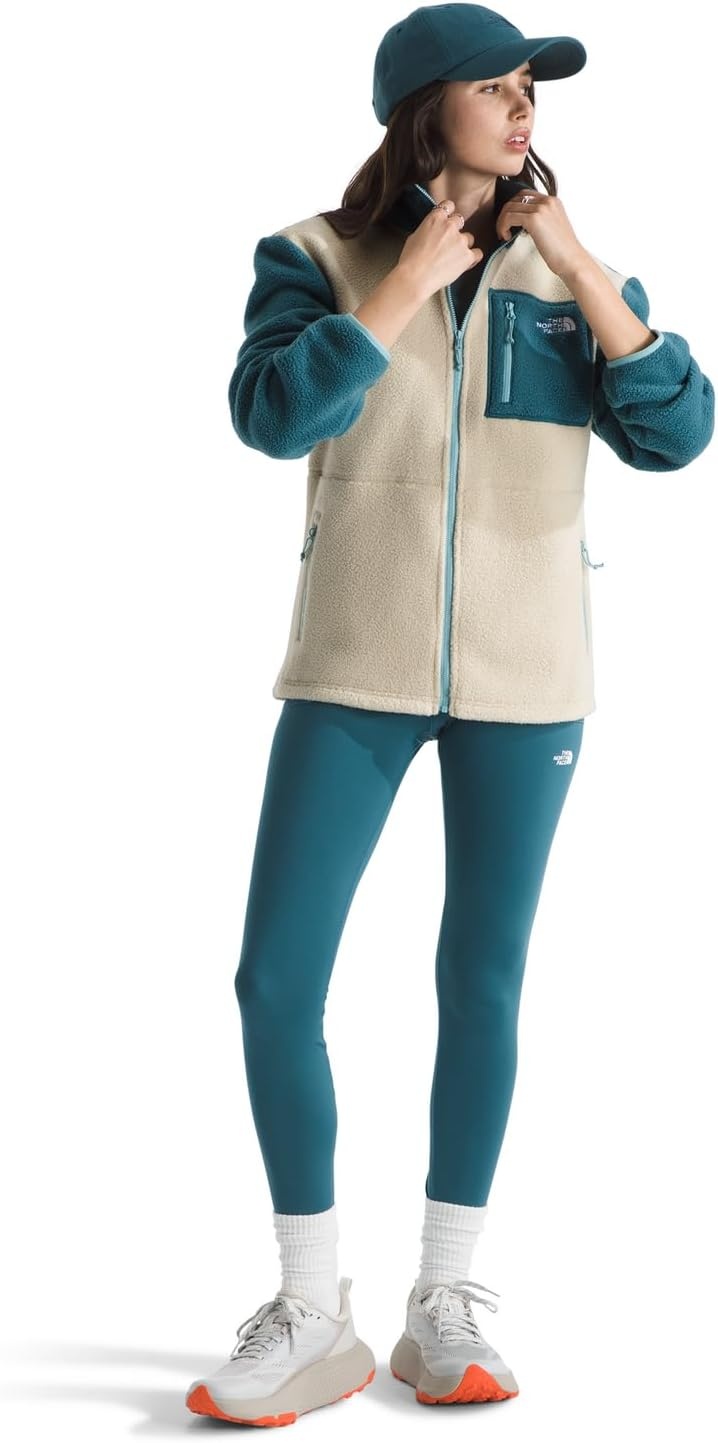 image:imageTHE NORTH FACE Womens Yumiori Full Zip Jacket Lightweight Fleece Coat With Embroidered Logo Zip PocketsGravelSpaceBlue Eclipse