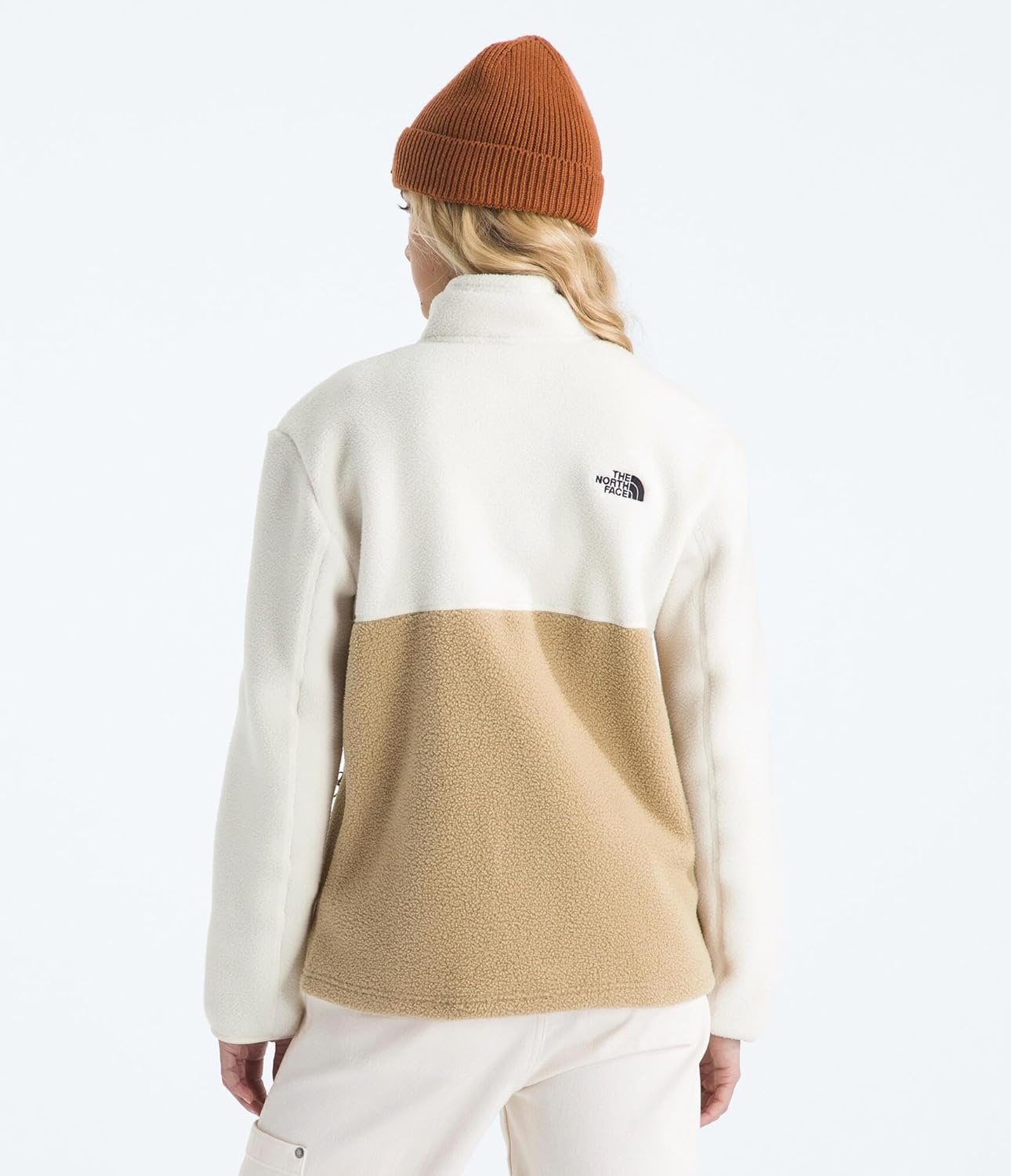 image:imageTHE NORTH FACE Womens Yumiori Full Zip Jacket Lightweight Fleece Coat With Embroidered Logo Zip PocketsKhaki StoneWhite DuneUtility Brown