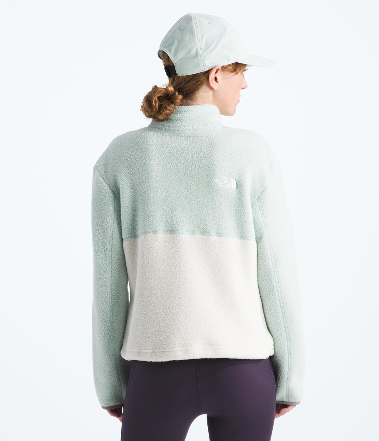 image:imageTHE NORTH FACE Womens Yumiori Quarter Zip Jacket Lightweight Fleece Coat With Embroidered Logo Secure Zip Chest PocketWhite DuneOpal FrostTranscendent Grey