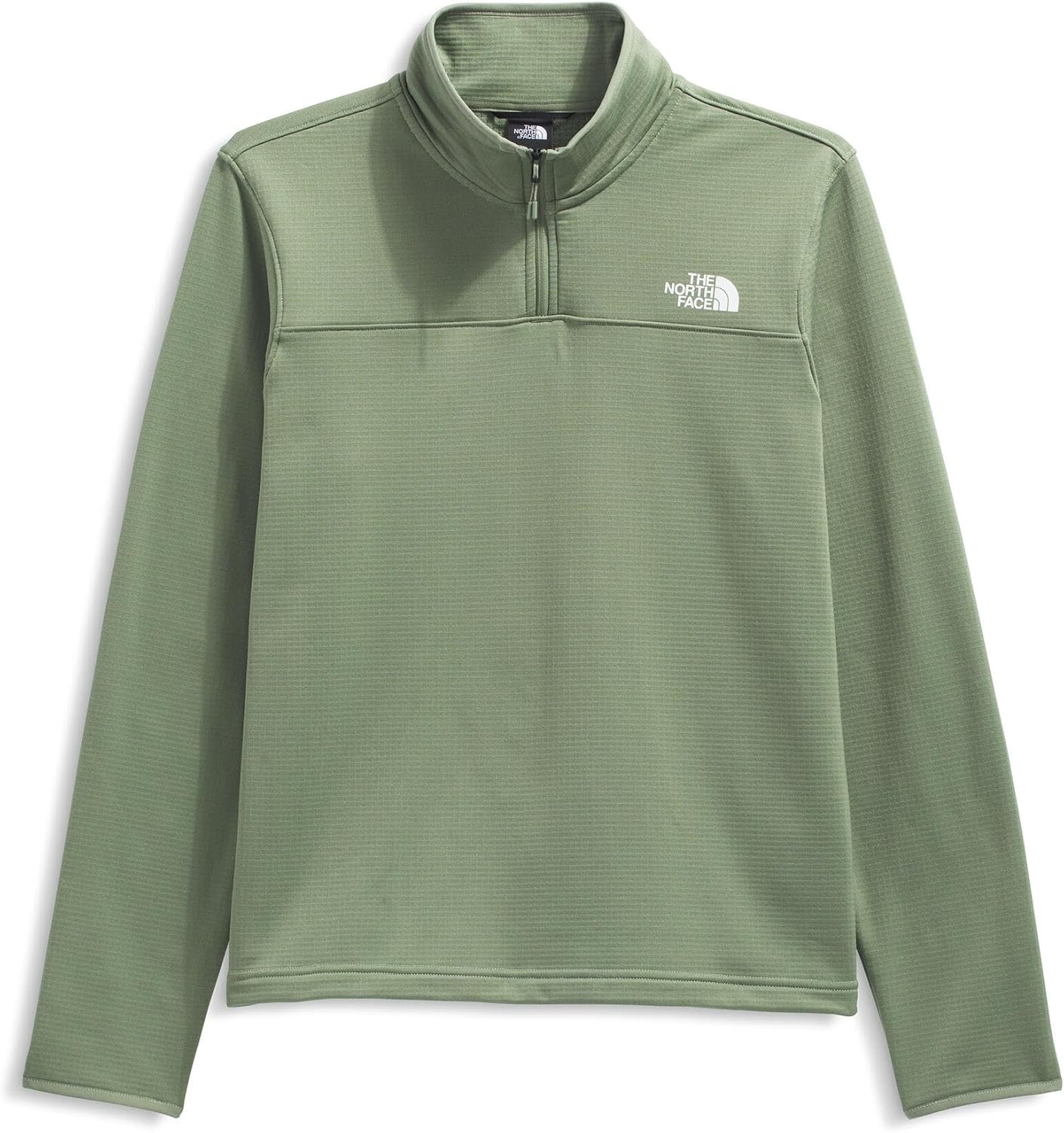 image:imageTHE NORTH FACE mens Cedar Trail Grid Fleece Quarter Zip Jacket Cold Weather Top With Durable Reinforced BindingsBark Mist