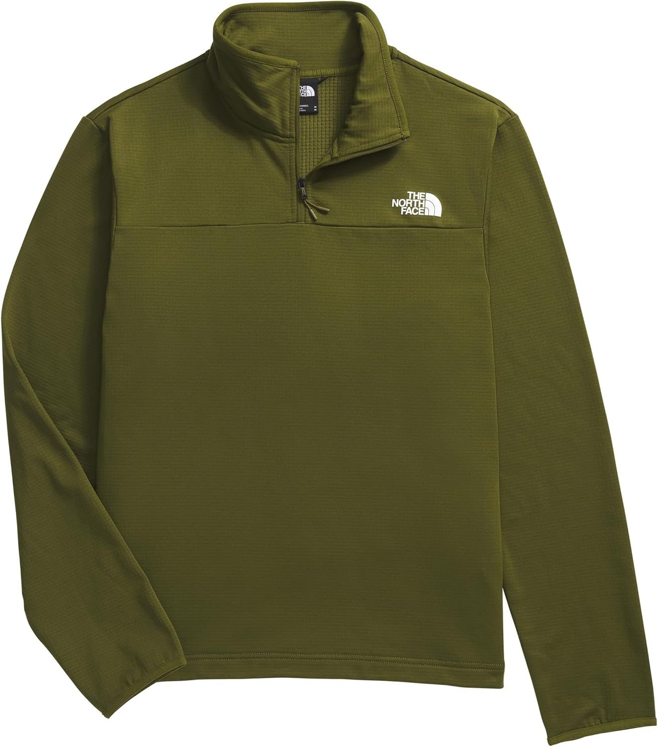 image:imageTHE NORTH FACE mens Cedar Trail Grid Fleece Quarter Zip Jacket Cold Weather Top With Durable Reinforced BindingsForest Olive