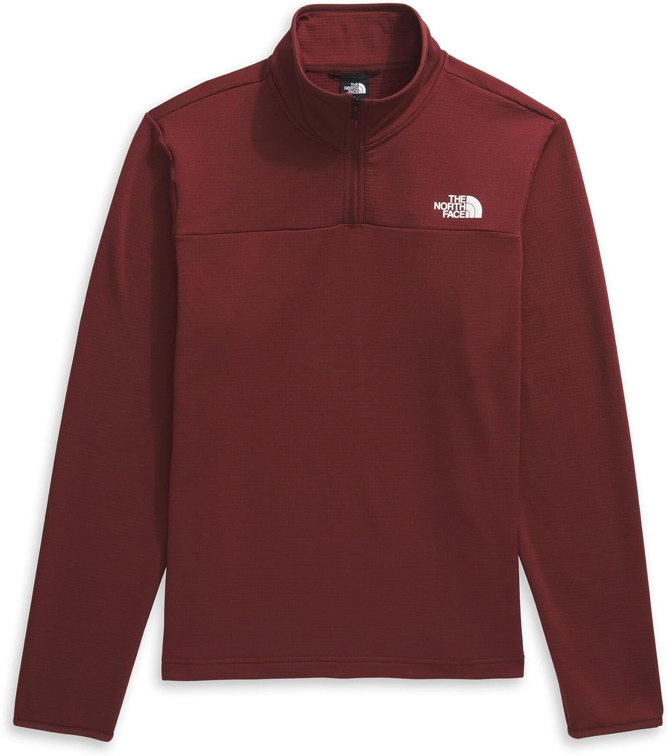 image:imageTHE NORTH FACE mens Cedar Trail Grid Fleece Quarter Zip Jacket Cold Weather Top With Durable Reinforced BindingsSumac