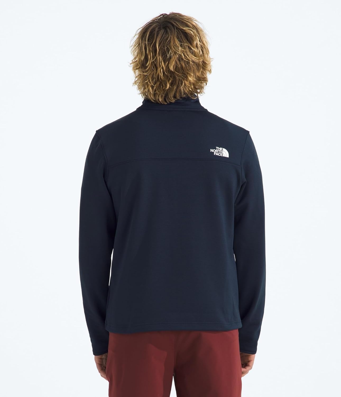 image:imageTHE NORTH FACE mens Cedar Trail Grid Fleece Quarter Zip Jacket Cold Weather Top With Durable Reinforced BindingsSummit Navy