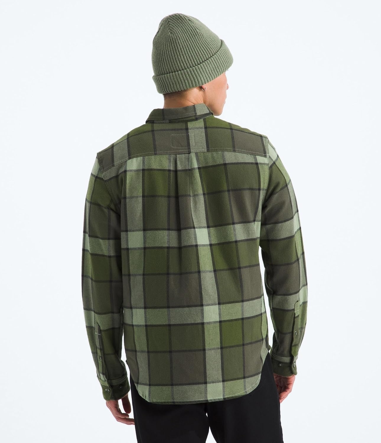 image:imageThe North FACE Mens Arroyo LongSleeve Flannel ButtonDown ShirtNew Taupe Green Macro Small Plaid