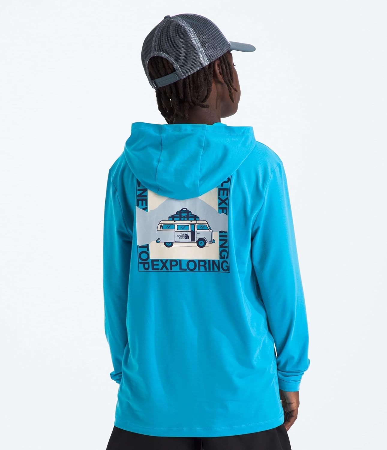 image:imageThe North Face Kids Adventure Escape the City Hoodie Moisture Wicking Pullover Lightweight amp Stretchy Durable HoodMeridian Blue
