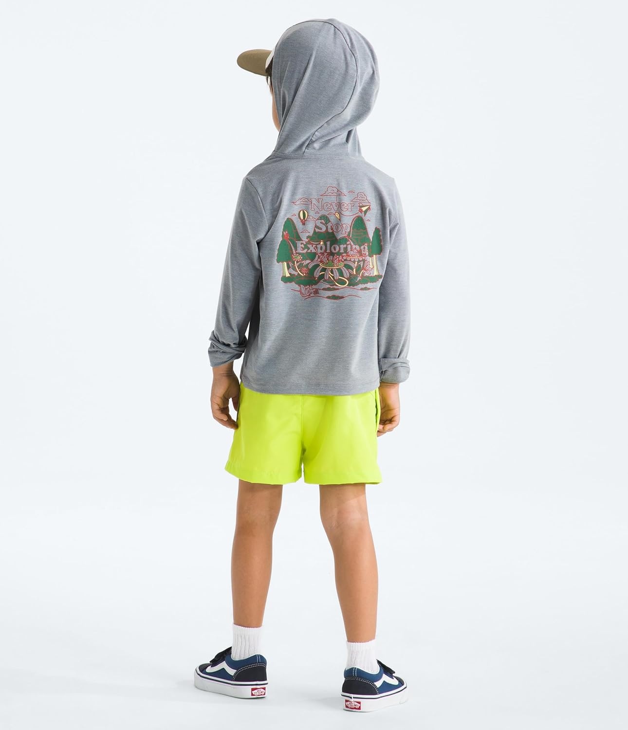 image:imageThe North Face Kids Adventure Sequoia Shade Hoodie Moisture Wicking Pullover Lightweight amp Stretchy Durable HoodTnf Pale Grey Heather