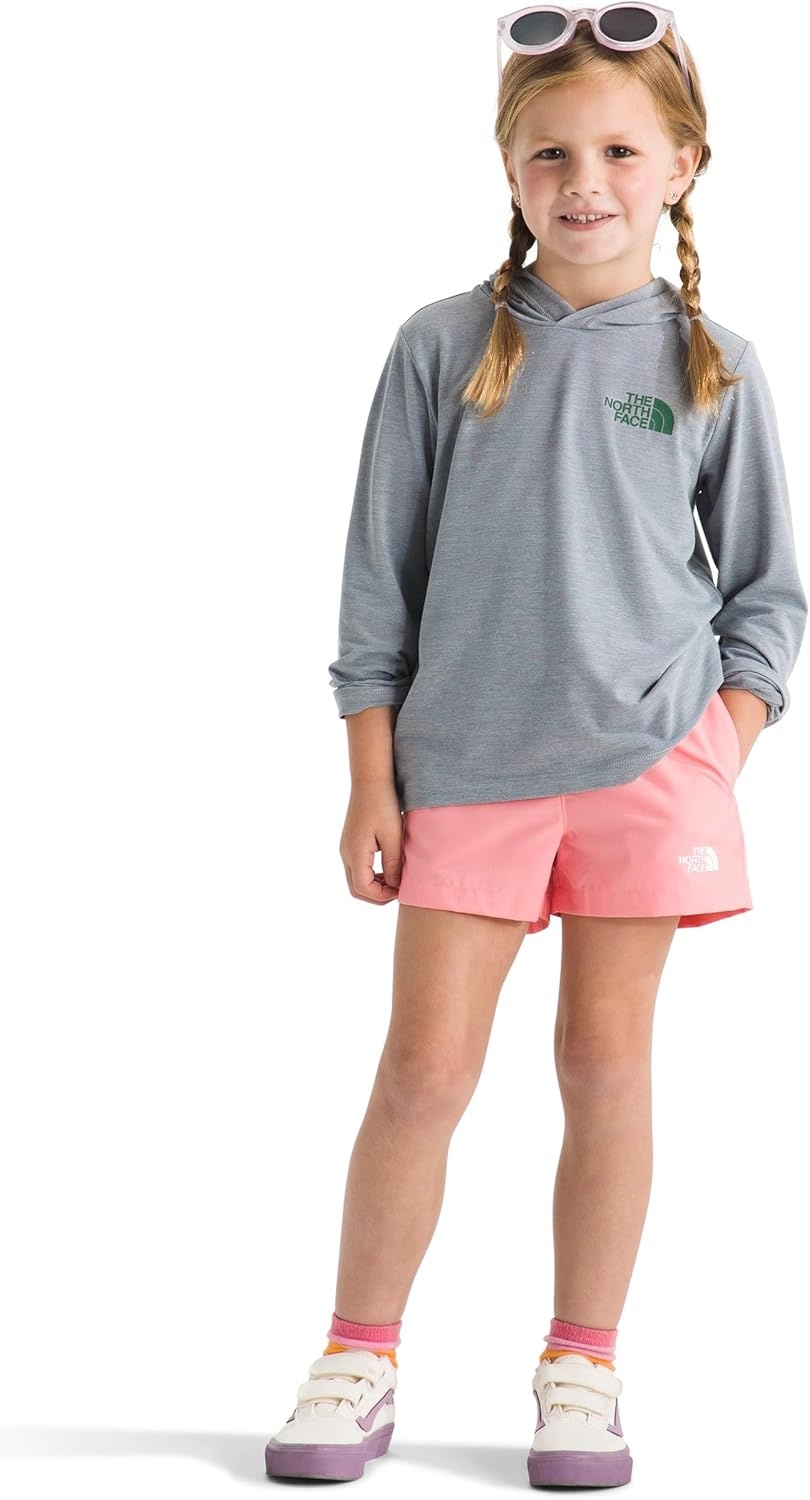 image:imageThe North Face Kids Adventure Sequoia Shade Hoodie Moisture Wicking Pullover Lightweight amp Stretchy Durable HoodTnf Pale Grey Heather