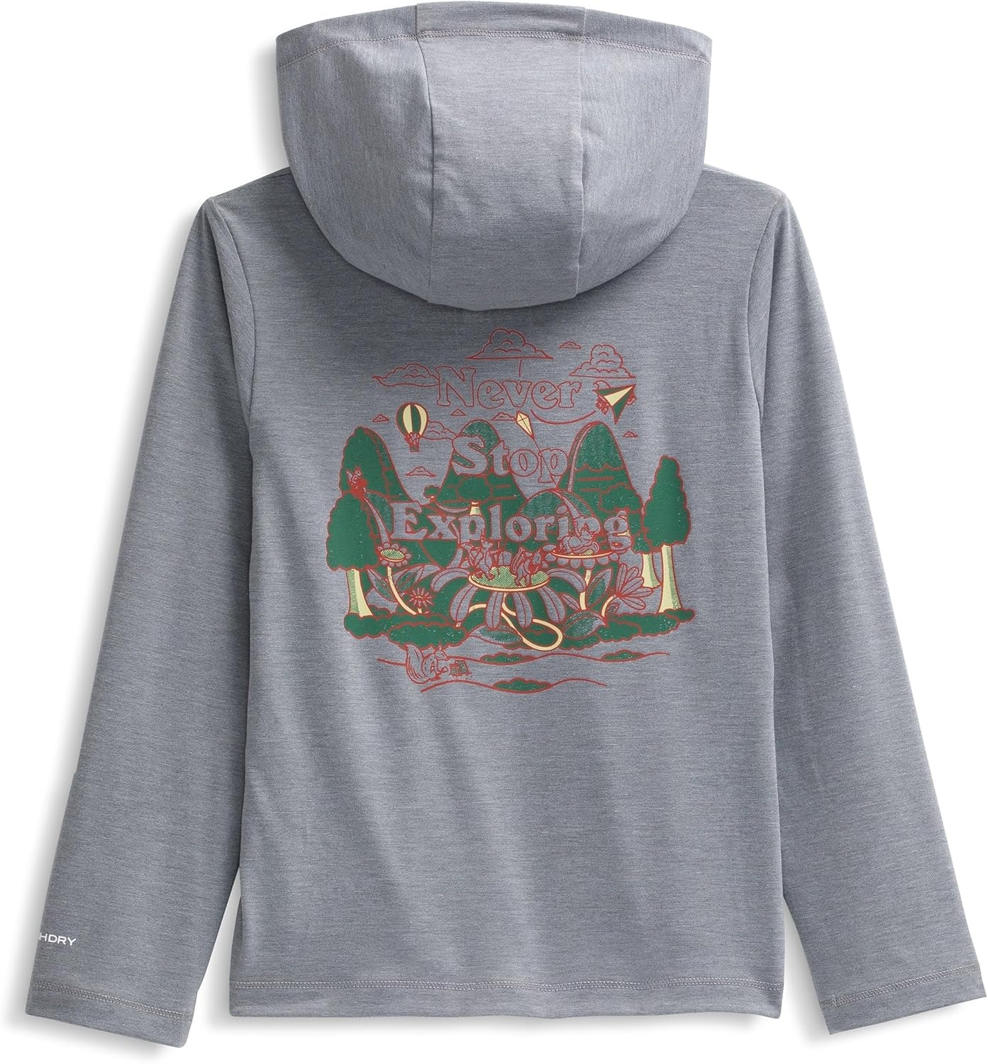 image:imageThe North Face Kids Adventure Sequoia Shade Hoodie Moisture Wicking Pullover Lightweight amp Stretchy Durable HoodTnf Pale Grey Heather