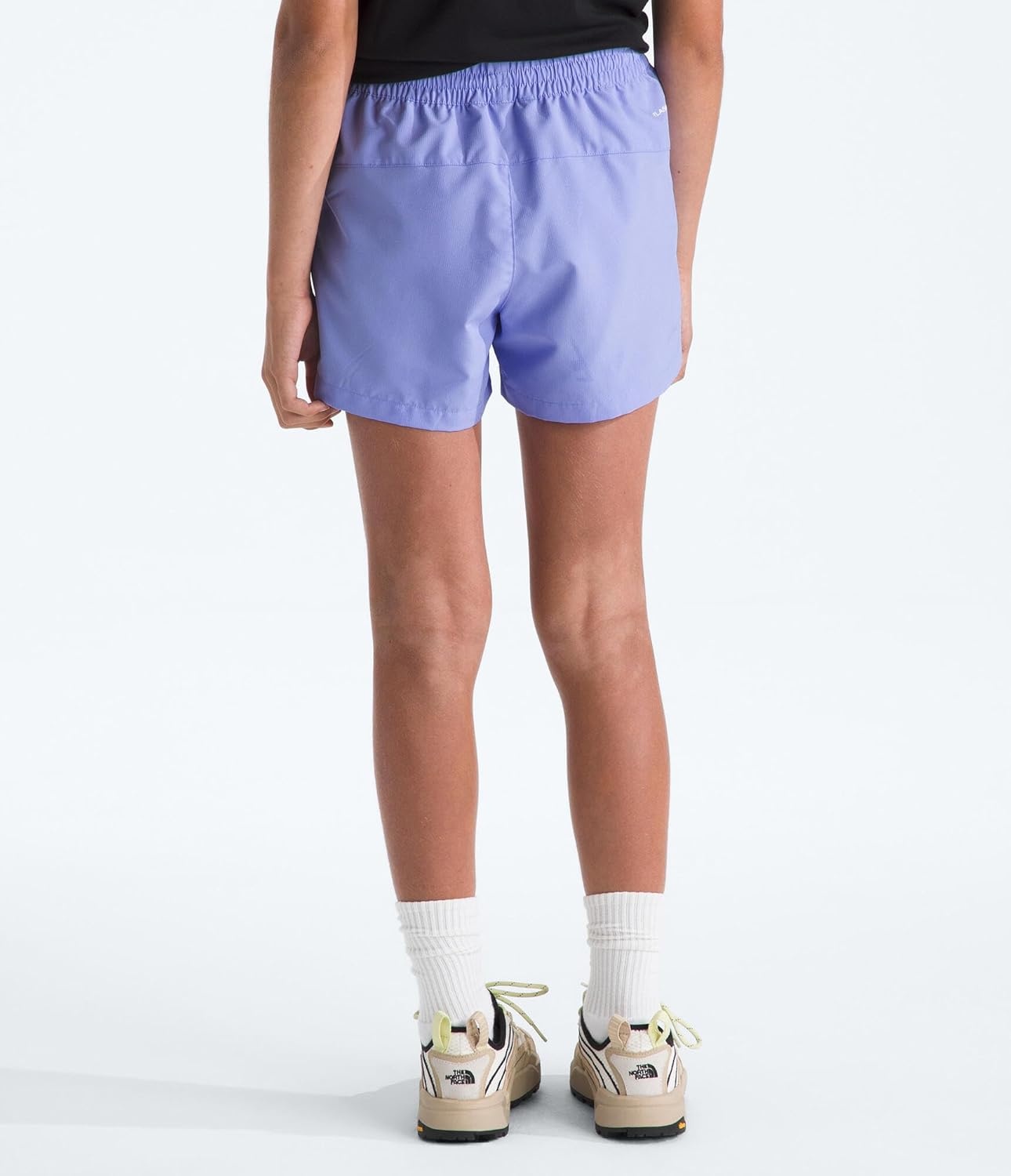 image:imageThe North Face Kids Class V 3 Short Moisture Wicking Elastic Waistband Adjustable Drawcord ColorChanging DesignPeriwinkle Glow Logo Weather Topo Phantom Print