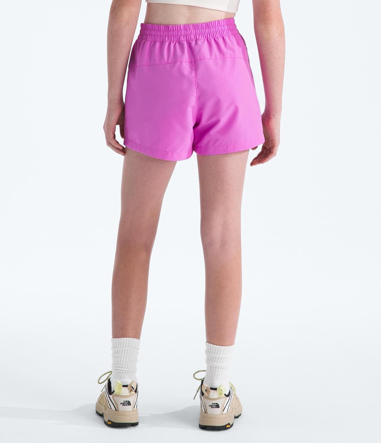 image:imageThe North Face Kids Class V 3 Short  Moisture Wicking Elastic Waistband Adjustable Drawcord ColorChanging DesignViolet Crocus Logo Weather Topo Phantom Print