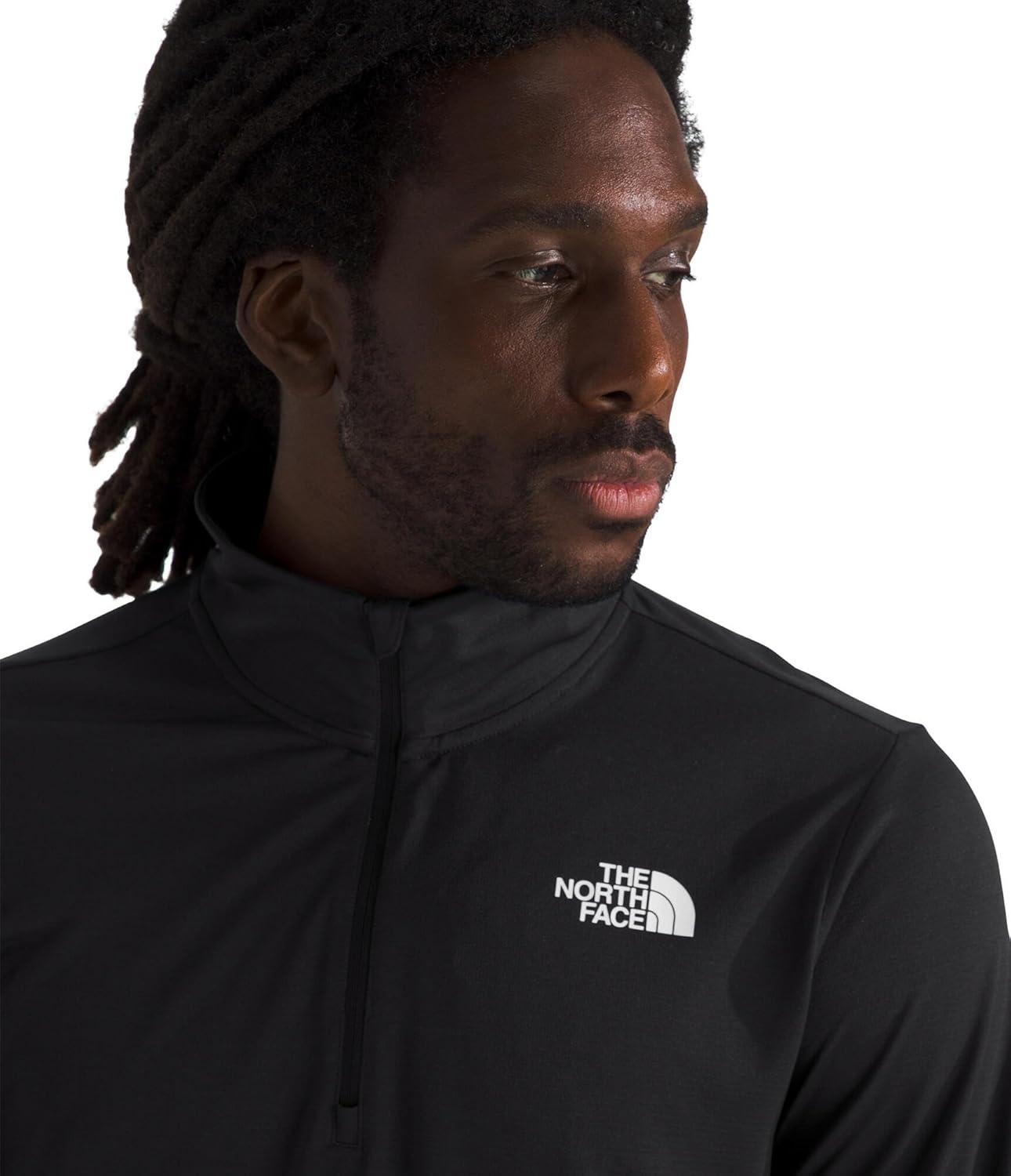 image:imageThe North Face Mens 247 Quarter Zip Tee Lightweight Long Sleeve 14 Zip Pullover Moisture Wicking Fabric2 LogosTnf Black