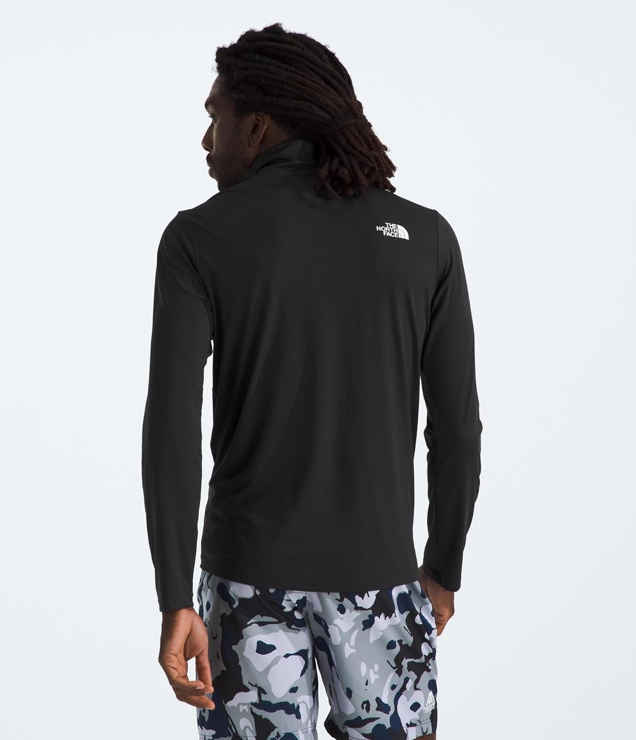 image:imageThe North Face Mens 247 Quarter Zip Tee Lightweight Long Sleeve 14 Zip Pullover Moisture Wicking Fabric2 LogosTnf Black