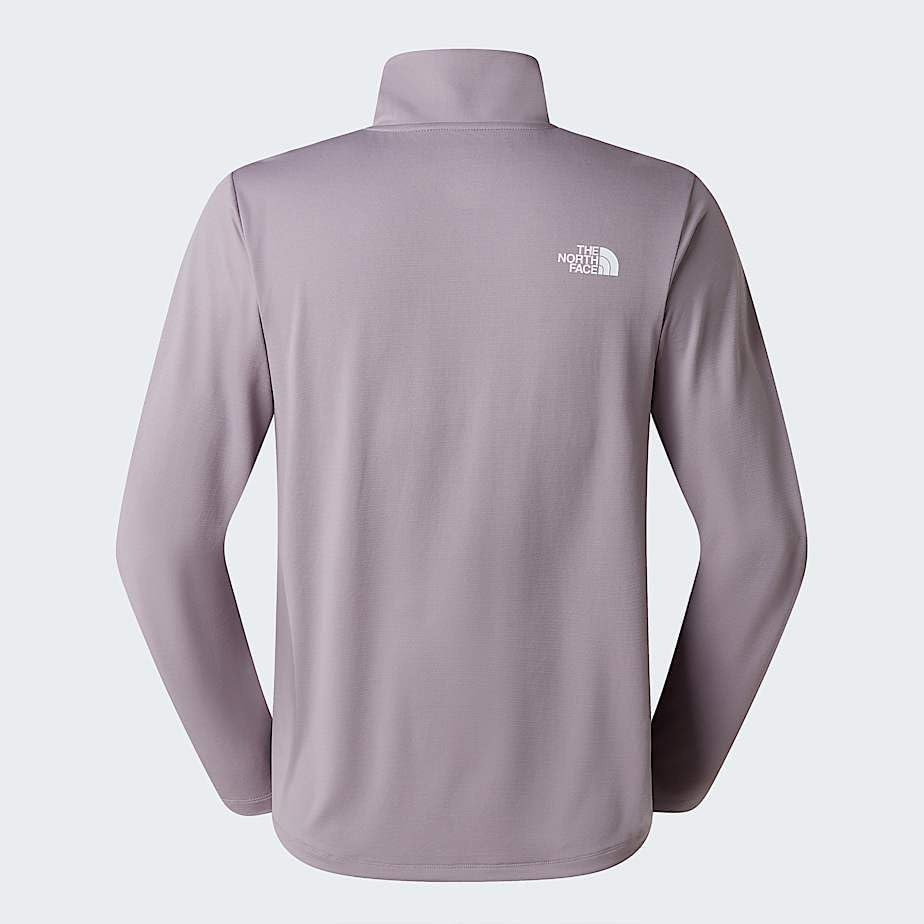 image:imageThe North Face Mens 247 Quarter Zip Tee Lightweight Long Sleeve 14 Zip Pullover Moisture Wicking Fabric2 LogosTranscendent Grey