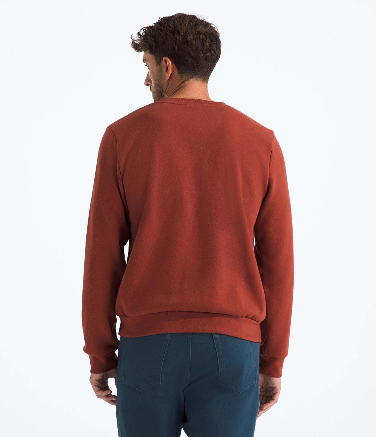 image:imageThe North Face Mens Evolution Simple Dome Crew Ribbed Collar amp Hem Classic LogoIron Clay