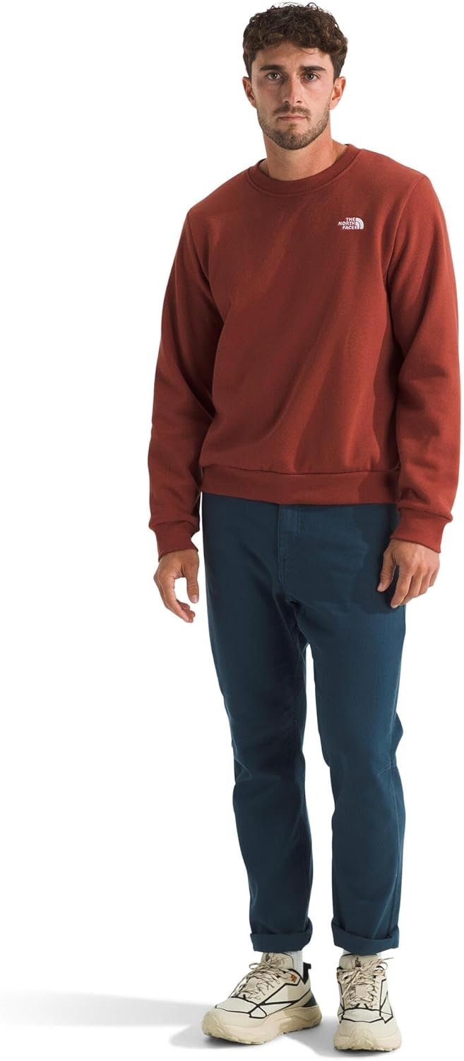 image:imageThe North Face Mens Evolution Simple Dome Crew Ribbed Collar amp Hem Classic LogoIron Clay