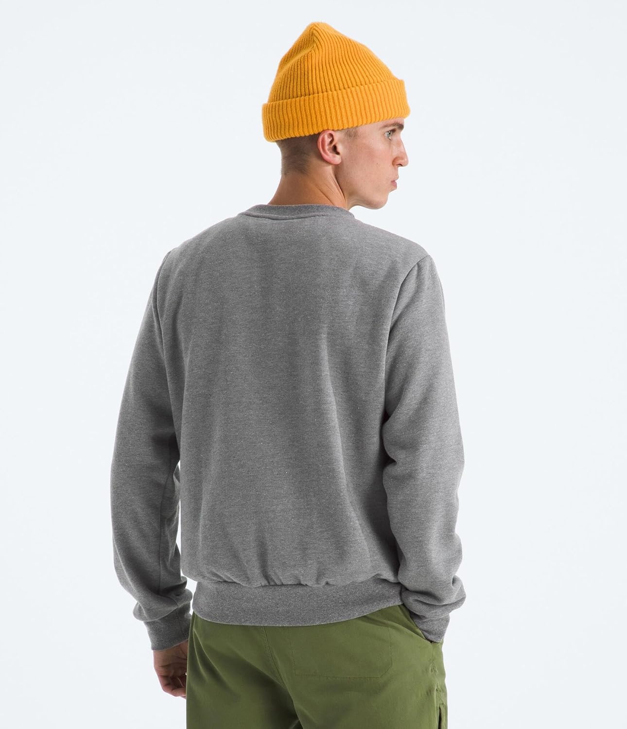 image:imageThe North Face Mens Evolution Simple Dome Crew Ribbed Collar amp Hem Classic LogoTnf Mid Grey Heather